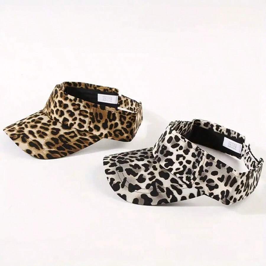 1pc Women Leopard Print Breathable Baseball Cap, Beach Outdoor Sun Protection Cap, New Style - Multicolor - View 1