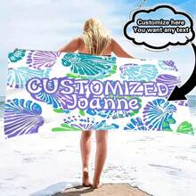 Personalized Beach Towel With Custom Text - Fashionable Design, Quick-Drying And Highly Absorbent, Perfect For Beach, Pool, Camping And Travel - Ideal Gift For Valentine's Day, Birthday, Father's Day And Mother's Day, Beach Essential | Personalized Gift | Quick Drying Fabric Bathroom Decor Summer Beach Essentials