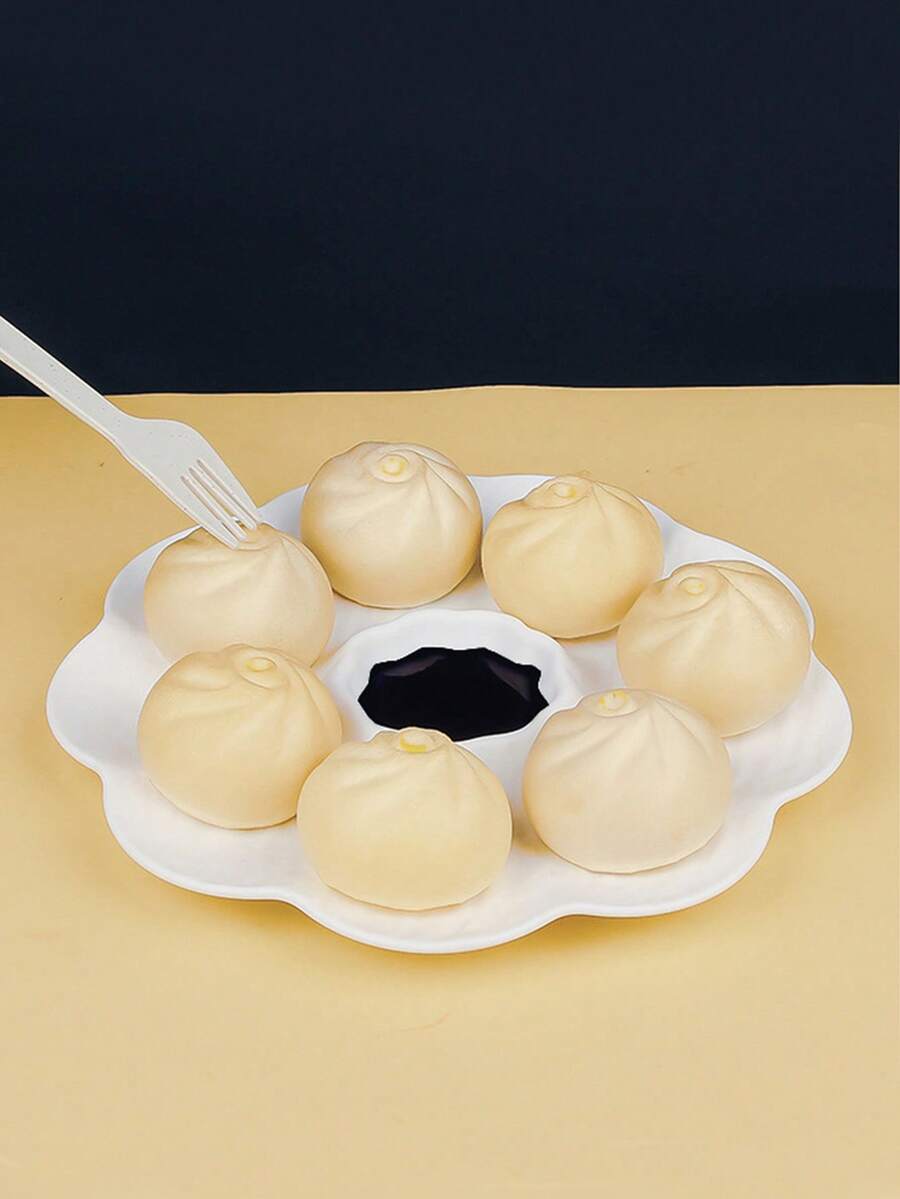 Patterned Sushi Plate Divided Dish Dumplings Plate Snacks Plate Appetizer Tray For Home Use - Multicolor - View 1