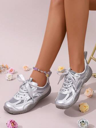 Women's Thick Sole Sneakers, Solid Color Slip-On Casual Shoes, Soft Bottom Anti-Skid Lightweight Comfortable, Spring & Autumn