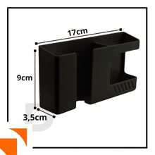 Two-In-One Multifunctional Wall Mount Holder Without Drilling Mobile Phone/Remote Control/Bathroom - 白色 - 查看 4