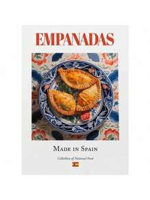 1pc Traditional Spanish National Food Seafood Rice Potato Brave Omelet Retro Delicious Color Canvas Art Picture Home Decoration No Frame