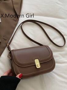 1pc Women's Vintage Flip-Top Shoulder Crossbody Bag, Suitable For Daily Outing, Shopping, Party, Girlfriend/Valentine's Gift
