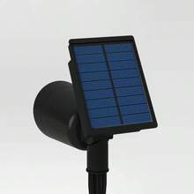2pk Short Solar LED Outdoor Spotlights Matte Black Threshold™: Weather-Resistant, Automatic, With Ground Stakes - Black - View 4