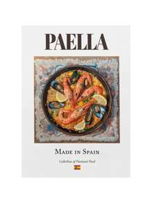 1pc Traditional Spanish National Food Seafood Rice Potato Brave Omelet Retro Delicious Color Canvas Art Picture Home Decoration No Frame