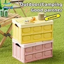 SPONGEBOB 1pc SpongeBob Car Trunk Storage Box - Car Storage Container, Foldable Outdoor Camping Car Organizer Storage Box.