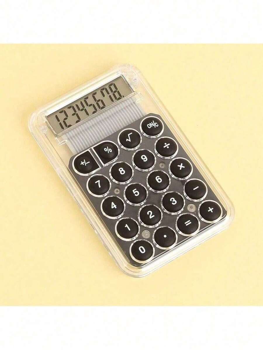 ABS Multifunctional Electronic Stationery Mini Candy Color Calculator - Negro - Ver 1