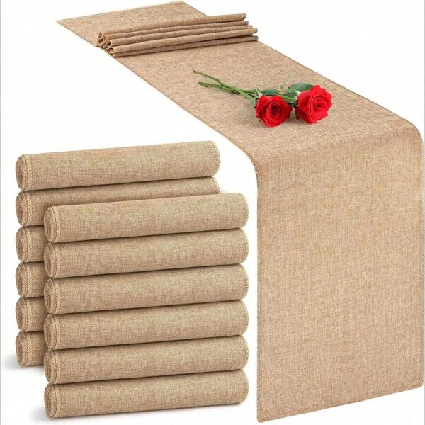 1 stuk breedte 30 * 1000 cm jute jute lintrol rustiek natuurlijk bruiloft festival kerst evenement gelegenheid tafelloper stoeldecoratie vintage shabby 10 m vintage natuurlijke jute tafelloper, jute linnen, rustiek kaki, Thanksgiving, paasreceptie, bruiloft dinerdecoratie vintage jute jute tafelloper natuurlijke jute landelijke bruiloft feestdecoratie huistextiel voor kerst thuis tafellopers