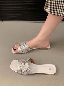 Sandale casual pentru femei, sandale elegante de vară simple și practice pentru femei - alb - Vizualizare 3