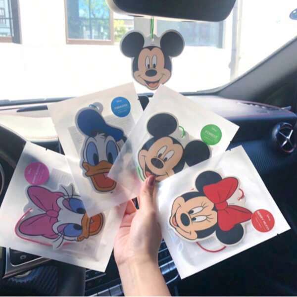 1pc Mickey Mouse, Minnie Mouse, Winnie The Pooh Car Diffuser Fragrance Pad, Removes Odor