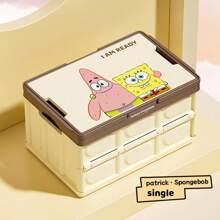 SPONGEBOB 1pc SpongeBob Car Trunk Storage Box - Car Storage Container, Foldable Outdoor Camping Car Organizer Storage Box.