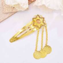 Bohemian Coin Hair Clip, Vintage Rhinestone Flower & Butterfly Design Hair Accessories For Women Claw Clips Hair Claws Hair Barrettes