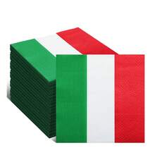 Italian Napkins Bulk Red White Green Luncheon Cocktail Napkins Italy Flag Disposable Paper Tissues Italy Themed Tableware For Christmas Family Italian Party Decor - Multicolor - View 2