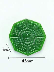 Natural Green Jade Guanyin Necklace, Octagonal Talisman Amulet For Students, Exam Lucky Charm, Feng Shui Pixiu Necklace Pendant, Energy Stone, Couple/Best Friend Matching - Green - View 11