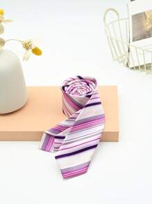 1 peça Gravata Social Casual Listrada Multicolorida de 5cm para Homens