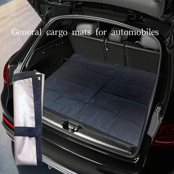 1pc Waterproof Dustproof Polyester Fiber Cargo Mat, Suitable For Protecting Car Trunk & Pet Mat - Universal Cargo Floor Liner For Vehicle, Waterproof Car Trunk Cover