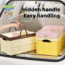 SPONGEBOB 1pc SpongeBob Car Trunk Storage Box - Car Storage Container, Foldable Outdoor Camping Car Organizer Storage Box.