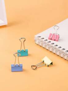 Paper Clip Blister Folder Binder Butterfly 03 Units Metallic Candy Color Sheets Office - 3 件裝 糖果色 粉紅色 - 查看 6