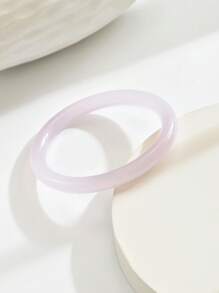 1 Stück geometrisches Farbhalo Armband für Damen, geschwungenes Armband aus Harz, Nischendesign Armband
