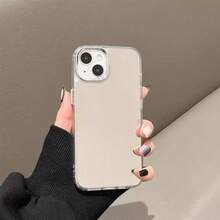 Funda de teléfono plateada 2 en 1 con espejo, resistente a los golpes y duradera, adecuada para 16, 15, 14, 13, 12, 11 Pro Ma - Plateado - Ver 2