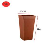 Square Plant Pot Column Rattan Large For Flowers Plants Orchard Garden Balcony Gardening - Black - View 4