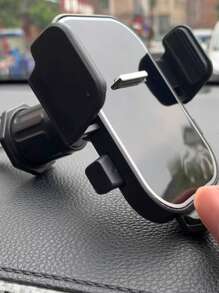 1 pieza Soporte universal para teléfono del coche - Bloqueo de gravedad estable, anti-vibración, montaje en rejilla de ventilación - Ajustable,  para todos los smartphones. Soporte práctico para teléfono del coche, diseño innovador vinculado a la gravedad, instalación de una sola tecla, estable sin sacudidas, se adapta a todos los tamaños de teléfono, rotación de 360°, para navegación y videollamadas, conducción talla grande segura, viaje agradable, ¡crea tu exclusiva vida de conducción inteligente! Necesidad de verano para organizador de almacenamiento de regalo de mujer, artículos esenciales de viaje