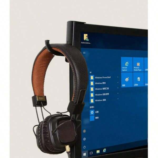 Supporto gancio per cuffie, adatto per cuffie sovraurali per PC, monitor, scrivania, scaffale di stoccaggio per giochi a parete, supporto compatto e robusto per cuffie che non solo offre un supporto stabile ma risparmia anche spazio