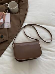 1pc Women's Vintage Flip-Top Shoulder Crossbody Bag, Suitable For Daily Outing, Shopping, Party, Girlfriend/Valentine's Gift