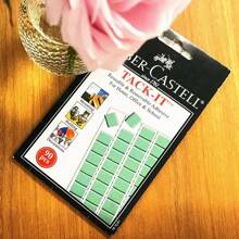 1 pieza Plastilina sin residuos Faber-Castell, masilla adhesiva segura para paredes (azul y blanco), cinta adhesiva que no daña. Ideal para decoración del hogar sin daños, colgar cuadros y organización del hogar
