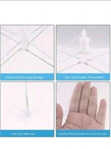 1pc Large Foldable Food CoverAnti-Fly Kitchen & Outdoor Camping Mesh Tent