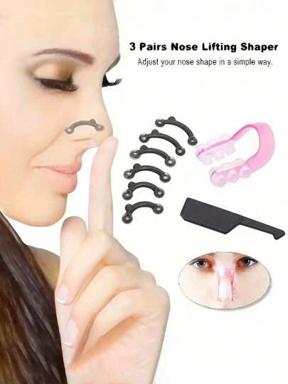 Dispositivo para moldear la nariz, 1/3 juegos: pinza nasal invisible e indolora - Corrector de entrenamiento facial
