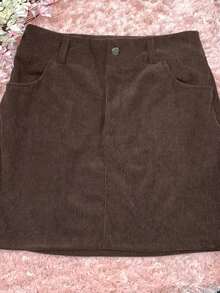 Women Skirts - Màu nâu Sô-cô-la - Xem 1