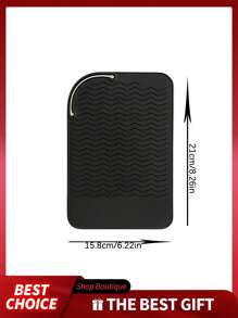 2 Piezas Almohadilla para plancha de cabello,Almohadilla aislante al calor para rizador - Alfombrilla resistente al calor de silicona para herramientas del cabello - Soporte y almohadilla de almacenamiento para rizador - Alfombrilla resistente al calor a prueba de maquillaje para tocador - Alfombrilla duradera resistente al calor para encimera - Alfombrilla de protección contra el calor para planchas y rizadores de cabello - Organizador de herramientas para el cabello para el tocador - Alfombrilla de silicona para herramientas calientes