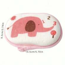 2pcs/Set Teens Bath & Shampoo Brush Set - Soft Silicone, Gentle Scalp Massage, Easy Clean Hair Comb, Cartoon Elephant Washcloth, Soft Lathering Scrubber, Body Hair Cleaning Sponge, Bathing Supplies, Suitable For Teens
