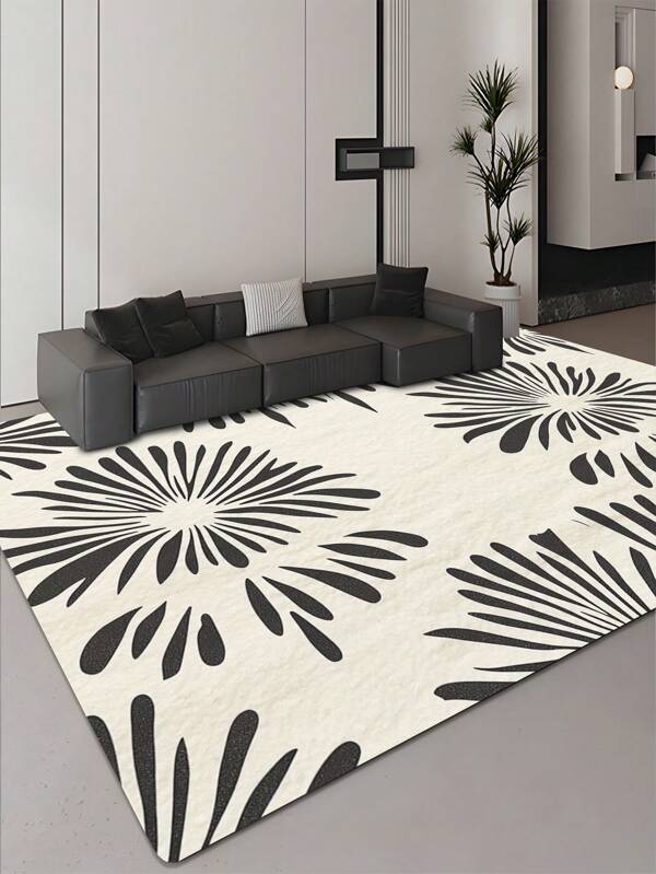 1pc Fireworks Explosion Printed Creative Fashion Carpet, European And American Home Decor Style, 650gsm Silicone Non-Slip Bottom, Soft & Anti-Skid Area Rug, Suitable For Patio, Camping, Entrance, Living Room, Bedroom, Game Room, Machine Washable, All Season, Large Size Household Decoration