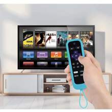 1pc Silicone Material Luminous Remote Control Protective Cover, Suitable For Roku280TV Remote Control, Dirt-Resistant, Drop-Proof, Non-Slip, Dust-Proof Silicone Protective Cover
