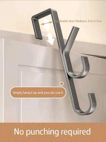 Leicht zu installierende Türhaken - Stabiler Metallkleiderständer zum Aufhängen von Kleidung, Hüten und Taschen - platzsparendes Design, geeignet für Schlafzimmer, Wohnheim und Badezimmerschrank Badezimmer Dekoration Herbstdekoration Rückkehr zur Schule