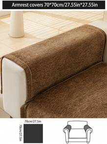 1pc All Season Sofa Cushion Cover, Modern Minimalist Anti-Slip Sofa Seat Protector, Dust-Proof Washable Sofa Slipcover, Deep Coffee Color Soft Non-Fading Non-Shedding Pet-Friendly Decorative Couch Cover, Adjustable For Corner Sofa, Suitable For Bedroom, Office, Living Room, L-Shaped Sofa And 1-2-3-4 Seater Sofas