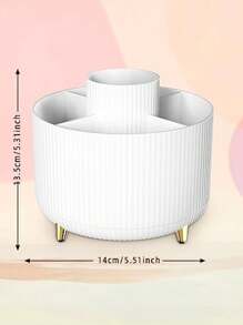 Suporte Giratório de 360° para Pincéis de Maquiagem e Caixa de Armazenamento, Organizador de Cosméticos para Decoração do Quarto, Penteadeira, Quarto, Banheiro