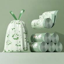50PCS/100PCS Heavy Duty Garbage Bags, Thick Handle-Tie Trash Bags For Home, Kitchen, Dorm, Self-Sealing