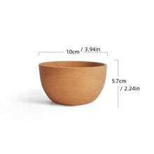 1pc Solid Wood Bowl, Plate, Salad Bowl, Fruit Tray, Snack Bowl