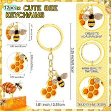 36pcs Bee Employee Appreciation Gift Cute Bee Keychains Thank You Cards Organza Bag Inspirational Gifts For Coworker