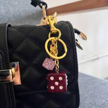 rongji jewelry Vintage unregelmäßig geformte Würfel Hängedekoration, Retro Design Handy Anhänger, Tasche Hängezubehör
