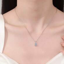 LOVESSOM Collier pendentif en argent sterling S925 avec moissanite, collier en forme de larme, collier en diamant de luxe élégant pour femme, cadeau de bijoux, convient pour les mariages, les banquets, Noël, Halloween, les anniversaires, cadeaux d'anniversaire