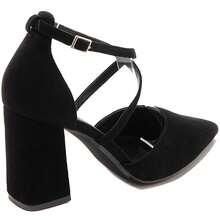 Women's Geometric Pointed Toe High Heels - Modern Elegance - Black - View 5