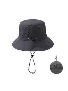 1 pieza Sombrero unisex impermeable y de secado rápido para exteriores, sombrero de cubo plegable para hombres y mujeres, sombrero de sol de verano para hombres con protección UV, adecuado para actividades al aire libre de verano como senderismo y pesca