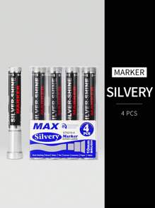 Duże rozmiary złotych, srebrnych, białych markerów do malowania, duże rozmiary metalicznych markerów permanentnych, końcówka 5 mm/10 mm, możliwość dodawania tuszu, wysychanie do efektu lustrzanego odbicia, odpowiednie do podpisów, graffiti, plakatów, kartek okolicznościowych, szkła, ceramiki, kamienia, tkanin i czarnych powierzchni Powrót do szkoły