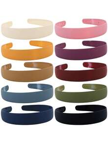 9pcs Set Toothed Headbands, Non-Slip Matte Hair Ties, Simple Cute Style, Solid Color Comb Tooth Hair Accessories Set, Hair Bands - 9pcs/set - View 25