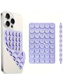 Powerful Grip Silicone Phone Case With Double-Sided Suction Cup Holder - Hands-Free Stand, Suitable For Selfie And Video, Phone Accessory Compatible With IPhone, Android Phone, Gift For Birthday, Family, Friends Phone Holder, Phone Stand, Phone Accessories