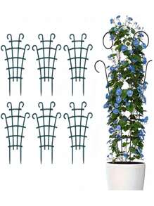 2/4/6 PIECE STACKABLE PLANT SUPPORT SHELF - Durable Plastic Lattice Shelf For Indoor And Outdoor Use, Great For Vines, Roses, Veggies - Great For Patios, Lawns, Porches, Balconies, Plant Accessories, Potted Plants, DIY Climbing Lattice, Placing Them